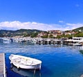 Harbor of Lerici Italy on the Mediterranean Sea.