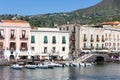 Harbor Lipari at the Aeolian islands of Sicily, Italy Royalty Free Stock Photo