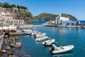 Harbor Lipari at the Aeolian islands of Sicily, Italy