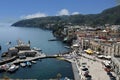 In the harbor of Lipari island, Sicily Royalty Free Stock Photo