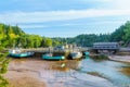 Harbor at low tide, in St. Martins Royalty Free Stock Photo