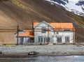 Harbor Masters house on Stromness Island, South Georgia Royalty Free Stock Photo