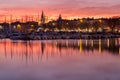 La Rochelle - Harbor by night with beautiful sunset