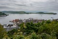 Harbor in Oban, Scotland, and Kerrera Island Royalty Free Stock Photo