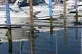 harbor pier white boats holiday concept reflection