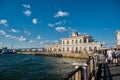 Harbor and Port for Pedestrian Ferry, Istanbul, grand island local name Royalty Free Stock Photo