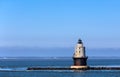 Harbor of Refuge Light Lighthouse in Delaware Bay at Cape Henlopen Royalty Free Stock Photo