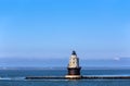 Harbor of Refuge Light Lighthouse in Delaware Bay at Cape Henlopen Royalty Free Stock Photo