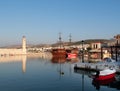 Harbor in Rethymnon Royalty Free Stock Photo