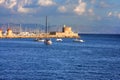 Harbor of Rhodos City.Greece. Landscape