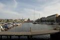 Harbor with sailing boats and Uspensky Cathedral in the back, Helsinki - Finland