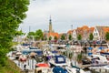 Harbor with sailing boats in Veere, Netherlands