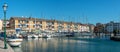 Harbor Scene in Grado Downtown Royalty Free Stock Photo