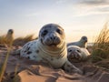 Harbor Seal Pups Royalty Free Stock Photo