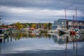 The harbor in St. Michaels, Maryland. Royalty Free Stock Photo