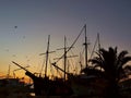 Harbor at sunset Royalty Free Stock Photo