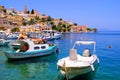 Harbor at Symi, Greece Royalty Free Stock Photo