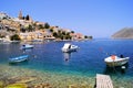 Harbor at Symi, Greece Royalty Free Stock Photo