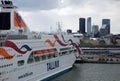 The Harbor of Tallin at the Baltic Sea. The Tallink is the Ferry Helsinki-Tallinn. Estonia Royalty Free Stock Photo