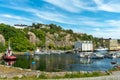 The harbor with toll house in Kristiansund Norway