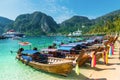 Harbor on Ton Sai Bay, Phi Phi Islands, Thailand Royalty Free Stock Photo