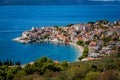 Harbor town on the coast of Croatia near the town of Split Royalty Free Stock Photo