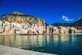 Harbor view of Cefalu, Sicily Royalty Free Stock Photo