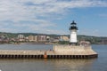 Harbor view of Duluth Minnesota skyline Royalty Free Stock Photo