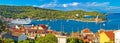 Harbor of Vis island panorama Royalty Free Stock Photo