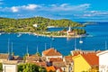 Harbor of Vis island panorama Royalty Free Stock Photo