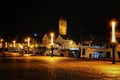 Harbor in Wismar at the Baltic Sea at night Royalty Free Stock Photo
