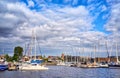 Harbor in Wismar with sailing boats