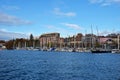 Port de Ouchy Marina , Lake Geneva , Switzerland Royalty Free Stock Photo