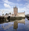 The harbor and the Soutn Harbor Gate at Zierikzee