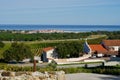 Harbour of Argeles sur mer behind the vineyards Royalty Free Stock Photo