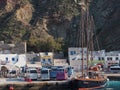 Harbour In Athinios Santorini Greece Royalty Free Stock Photo