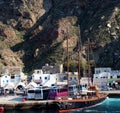 Harbour In Athinios Santorini Greece Royalty Free Stock Photo