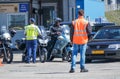 Harbour border control observing the people Royalty Free Stock Photo