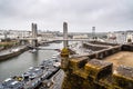The harbour of Brest a cloudy day Royalty Free Stock Photo