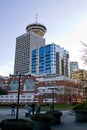 Harbour Centre and Waterfront station, Coal Harbour, Vancouver, BC