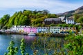 Harbour and colorful building in Potree, Isle Of Skye, Scotland