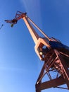 Harbour crane on the dock Royalty Free Stock Photo