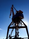 Harbour crane on the dock Royalty Free Stock Photo