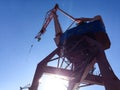 Harbour crane on the dock Royalty Free Stock Photo