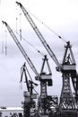 Harbour cranes Royalty Free Stock Photo