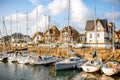 Harbour in Deauville village in France Royalty Free Stock Photo