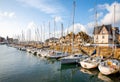 Harbour in Deauville village in France Royalty Free Stock Photo