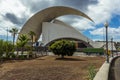 The harbour entrance and the Auditorium in Santa Cruz, Tenerife