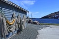 Harbour entrance fishing village Petty Harbour Maddox Cove Royalty Free Stock Photo