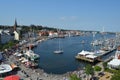 Harbour of the Flensburg fjord in Germany Royalty Free Stock Photo
